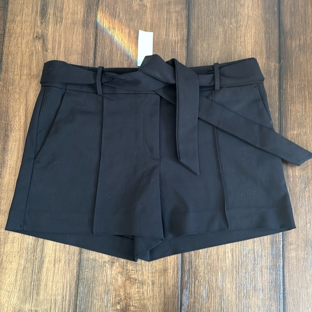 NWT Loft black shorts with tie detail